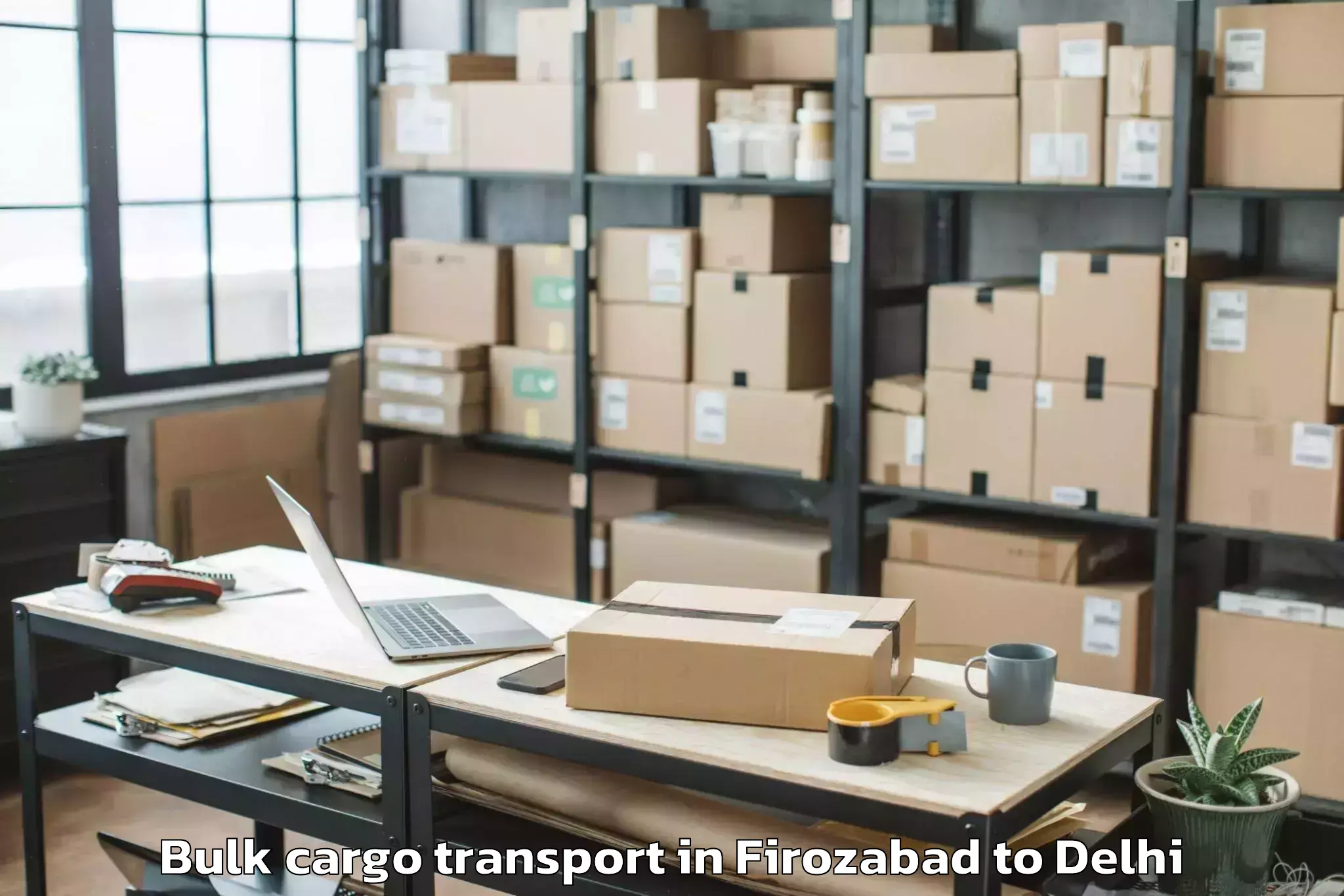 Trusted Firozabad to Connaught Place Bulk Cargo Transport